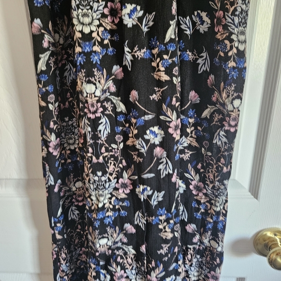 Pink Rose Black Halter Maxi Dress - Picture 2 of 5